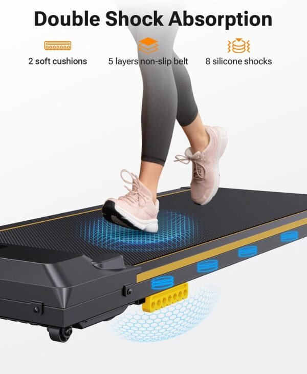 UREVO Under Desk Treadmill, Walking Pad 2 in 1 for Home/Office, Portable Walking Pad Treadmill with Remote Control, LED Display - Image 3
