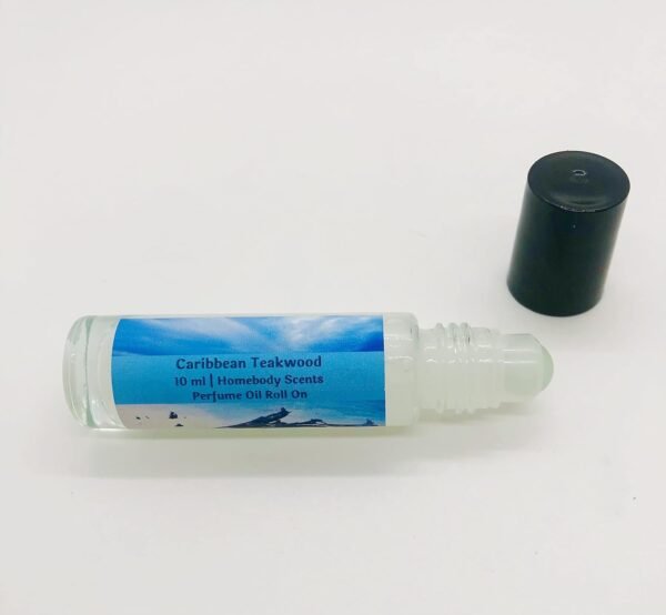 Caribbean Teakwood 10 ml Perfume Roll On, Musk Perfume, Woodsy Perfume, Teakwood Perfume, Cruelty Free, Travel Size Perfume by Homebody Scents - Image 5