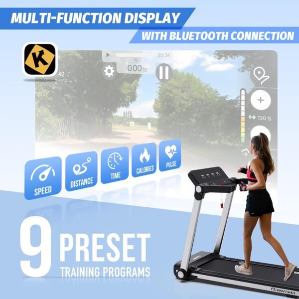 JOROTO F5 Bluetooth Foldable Treadmill, Out-of-The-Box Folding Treadmills, MAX 265 Lbs Capacity, Portable Treadmill for Office and Home, Plus 44 Days Free Running App Membership - Image 8