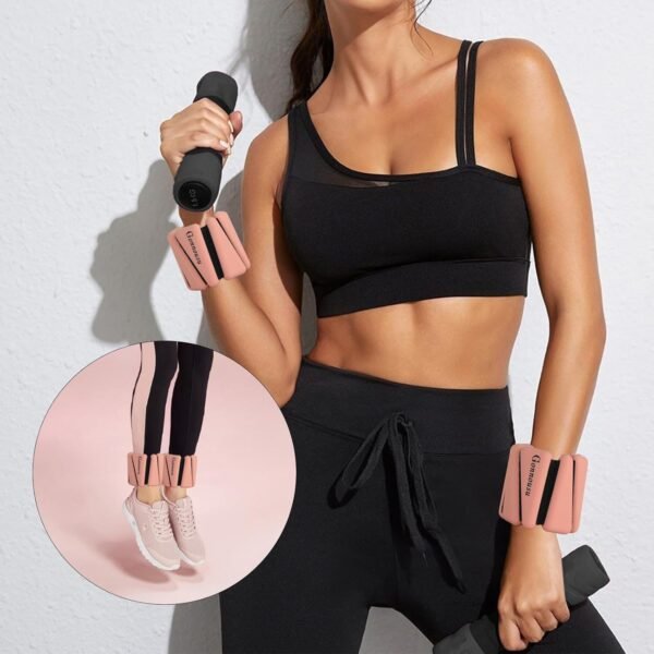 Adjustable Wearable Wrist Weights for Women and Man - Ankle Weights, Set of 2 (1lb Each) for Enhanced Training | Perfect for Yoga, Dance, Barre, Pilates, Cardio, Aerobics, and Walking - Image 7