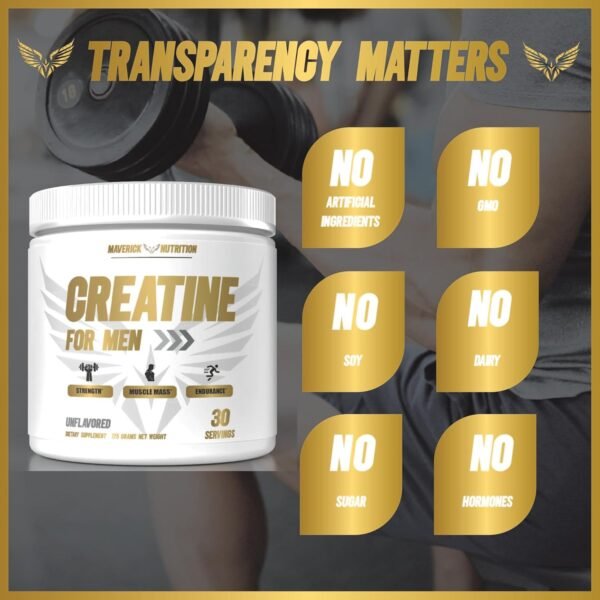Creatine for Men - Creatine Powder for Men - Muscle Builder for Men - Creatine - Creatine Monohydrate - Creatine Powder - Creatine Monohydrate Powder - Creatine Monohydrate for Men - 30 Servings - Image 7