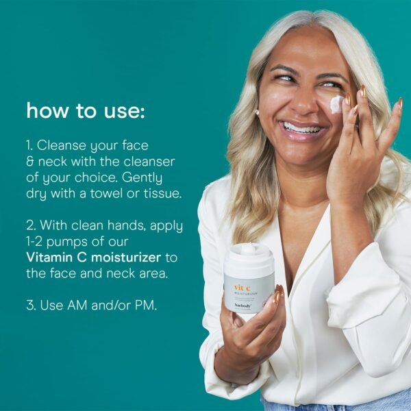 Baebody Made in USA Vitamin C Face Moisturizer - Brightening Vitamin C Cream Moisturizer with Jojoba Oil - Anti Aging and Hydrating (1.7 fl oz/50 ml) - Image 10