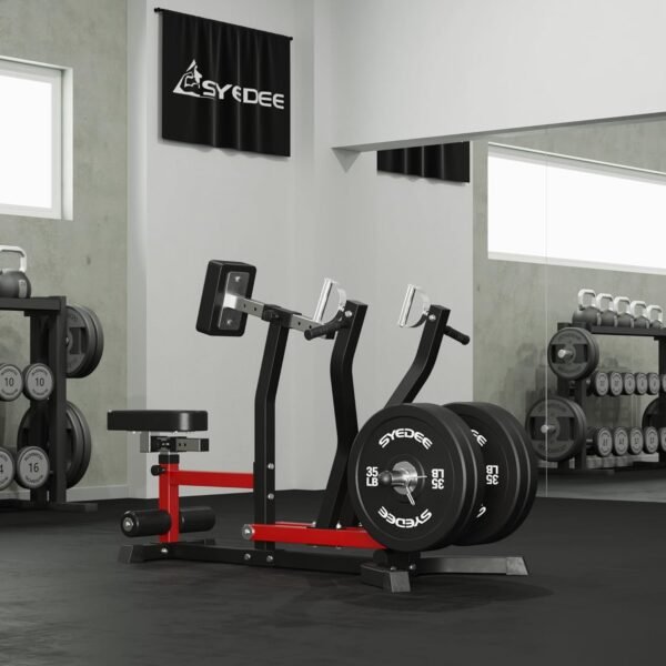 Seated Row Machine, Back Machine Gym Equipment Plate Loaded, Adjustable LAT Machine with Independent Arms & Multi Grip Positions, 400LBS Capacity - Image 8