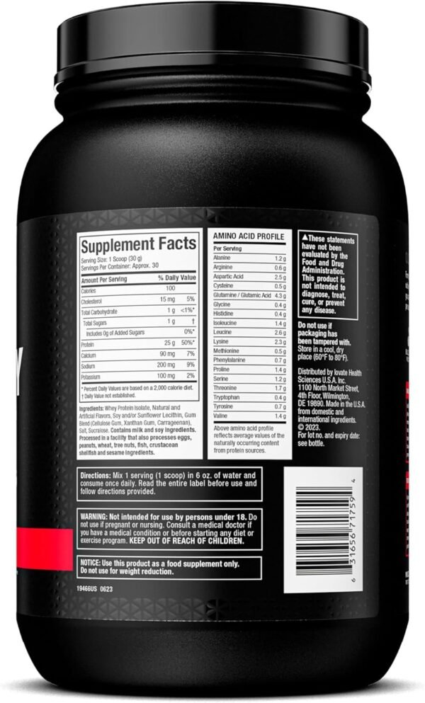 MuscleTech | IsoWhey | Whey Protein Isolate Powder| Muscle Builder for Men & Women | Post Workout Recovery Supplement | Chocolate | 2 lbs | 29 Servings - Image 7