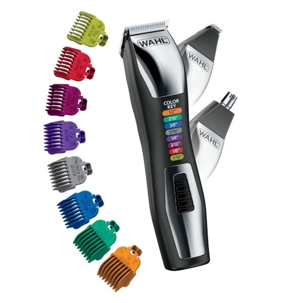 Wahl Color Pro All in One Rechargeable Cordless Color Coded Beard Trimmer with Detail Eyebrow Trimmer and Rotary Nose Hair Trimmer for Men- Model 3025945 - Image 2