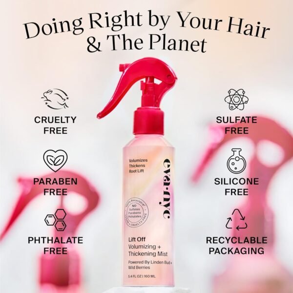 EVANYC Lift Off Volumizing + Thickening Hair Mist, 5.4 Fl Oz -Styling Sprays for Fine , Long-Lasting Volume, Vegan, GMO, Sulfate,Paraben, Cruelty-Free - Image 6
