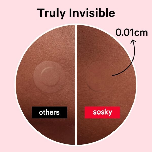 Sosky Pimple Patches for Face, FSA HSA Eligible Invisible Hydrocolloid Acne Patches, Zit Sticker for Face and Skin, Pimple Patches for Covering Zits, Blemishes with Salicylic Acid 48 Count - Image 3