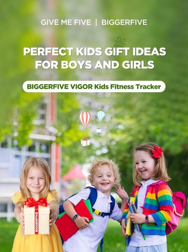 BIGGERFIVE Vigor Kids Fitness Tracker for Girls Boys Ages 5-15, Kids Watch with IP68 Waterproof, Pedometer, Kids Activity Tracker with Heart Rate Sleep Monitor, Calorie Step Counter Watch - Image 9