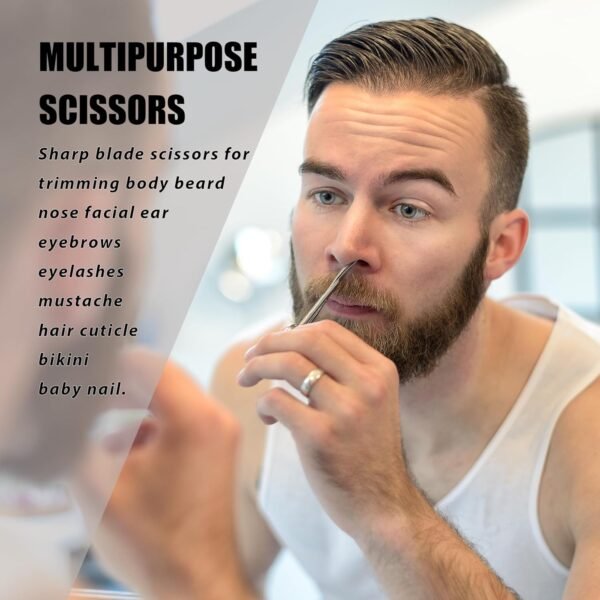 LePinko Nose Hair Trimmer For Men, Nasal Hair Tweezers For Women, Small Scissors For Hair Grooming - Image 8