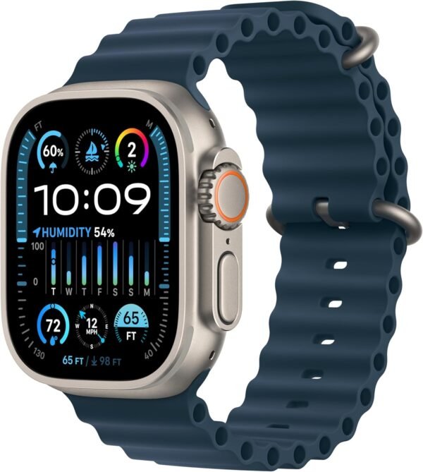 Apple Watch Ultra 2 [GPS + Cellular 49mm] Smartwatch with Rugged Titanium Case & Blue Ocean Band One Size. Fitness Tracker, Precision GPS, Action Button, Extra-Long Battery Life - Image 2
