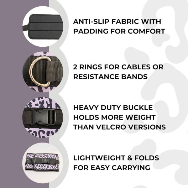 Hip Thrust Belt for Dumbbells, Kettlebells, & Plates - Booty Belt with Slip Resistant Padding for Hip Protection - Ideal for Weight Lifting, Gym Exercises, Home Workouts - Glute Trainer Equipment - Image 8