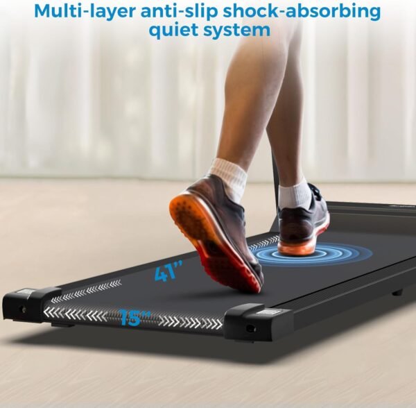 Portable Treadmill, Foldable Treadmills for Home, Small Folding Treadmill for Home Office with 300 LBS Capacity, Walking Running Exercise Electric Compact Treadmill with LED Display - Image 6