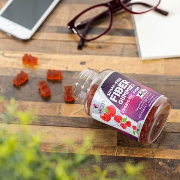 Fiber Supplement Gummies for Digestive Health & Regularity Support, Sugar-Free 4g Fiber Gummy for Adults, Daily Probiotic Supplements, Natural Prebiotic Fiber Gummy, Plant Based - 60 Gummies - Image 9