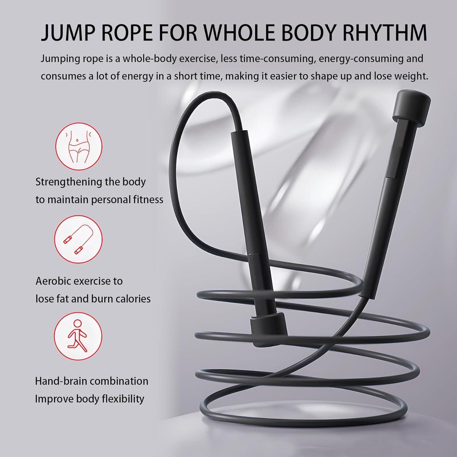 Jump Rope, Adjustable Kids Jump Rope Set, Tangle Free Skipping Rope, Lightweight Jump Ropes for Fitness, 9.2ft Pvc Jump Rope for Kids 8-12, Women, Men - Jumping Rope for Workout - Image 6