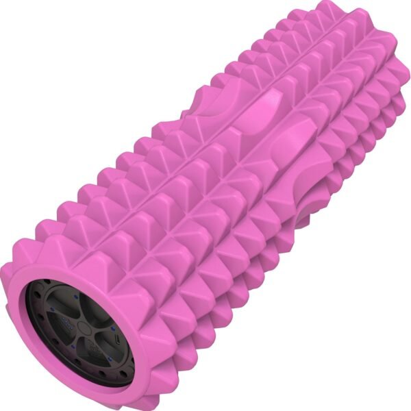 Nordic Lifting Vibrating Foam Roller w/ 5 Intensity Vibration, High Density EVA Foam for Deep Tissue Massage & Muscle Recovery - Ideal for Back Pain, Plantar Fasciitis Relief, Physical Therapy - Pink - Image 2