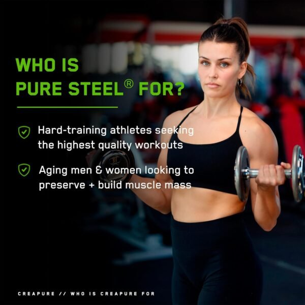 SteelFit Creapure Creatine Monohydrate Powder, Unflavored - German Micronized Creatine Powder for Men & Women - Gym Workout Nutritional Supplements for Muscle Gain, Brain Health & Strength Building - Image 7