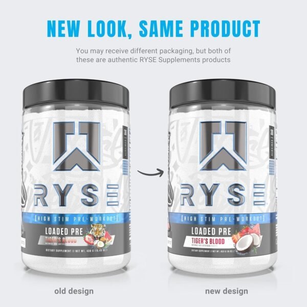 Ryse Loaded Pre Workout Powder Supplement for Men & Women | Pumps, Energy, Focus | Beta Alanine + Citrulline | 390mg Caffeine | 30 Servings (Tiger's Blood) - Image 7