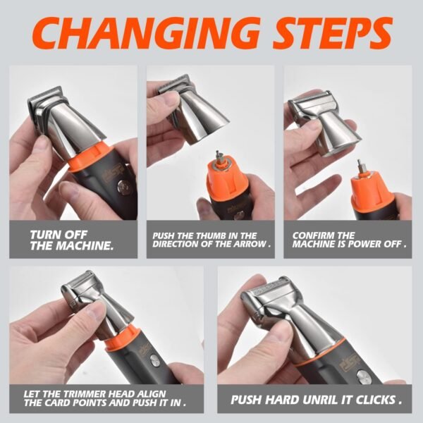 DSP® Beard Trimmer Rechargeable Body Grooming Sets Facial Hair Shaver for Nose Ear Public Hair Cutting Machine IPX7 Waterproof - Image 6
