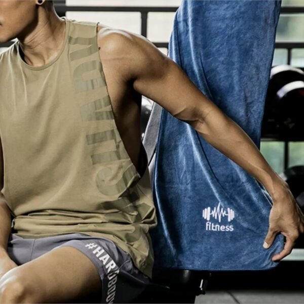 Microfiber Gym Towel Set, Water Absorbent Sports Towels for Sweat, Long Large Size Super Soft Towels, Yoga Towel, Towel for Working Out, Sweat, Fitness (Grey, 37.4"x15.7" + 43.3"x9.8") - Image 7