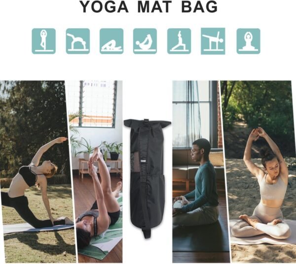 Explore Land Oxford Yoga Mat Storage Bag with Breathable Mesh Window and Large Pocket - Image 9