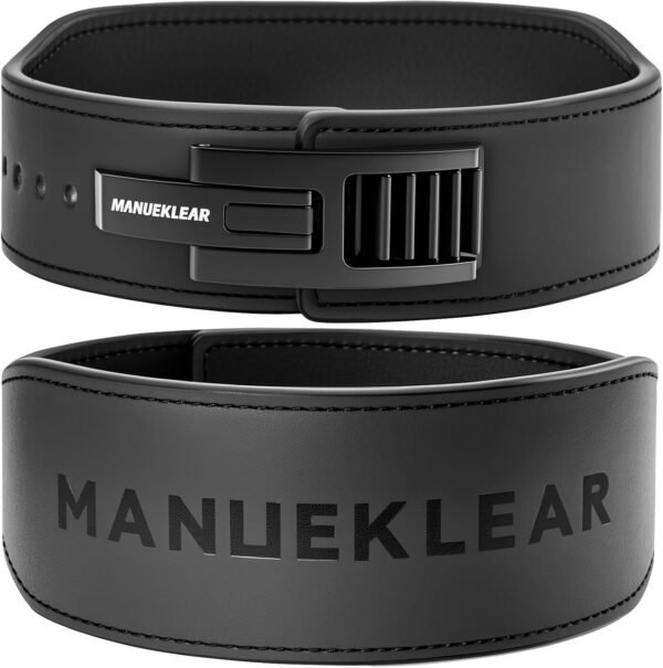 MANUEKLEAR Tapered Lever Weight Lifting Belt, 10MM Quick Locking Lever Belt Weightlifting Men, Lifting Belt Lever for Powerlifting & Deadlifts - Image 2