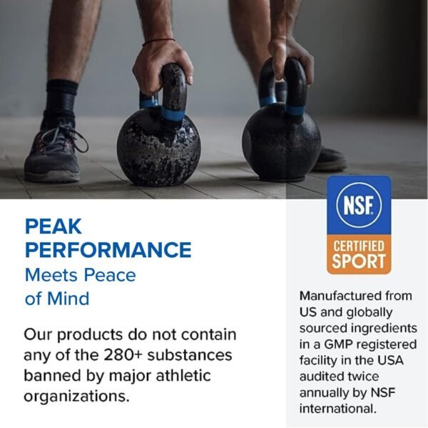 Creatine Monohydrate Powder - NSF Certified for Sport Creatine Supplement to Support Muscle Recovery, Pre + Post Workout Strength and Energy (1 lb / 90 Servings) - Image 5