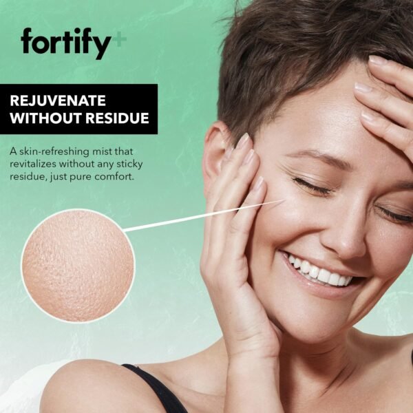 Fortify 9-in-1 Korean Facial Mist Spray with Hyaluronic Acid & Aloe Vera - Anti-Aging & Hydrating - Dermatologist Tested, Fragrance-Free - for All Skin Types, Clean Beauty - 130ML/4.39 FlOz - Image 7