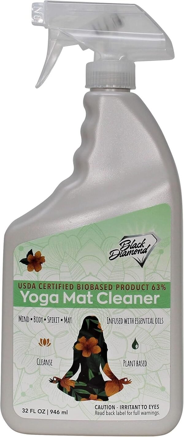 Black Diamond Stoneworks Yoga Mat Spray Cleaner: USDA Certified BIOBASED- Essential Oils, Safe for All Type of Materials, Exercise, Pilates, or Workout Mats. (1 quart) - Image 2