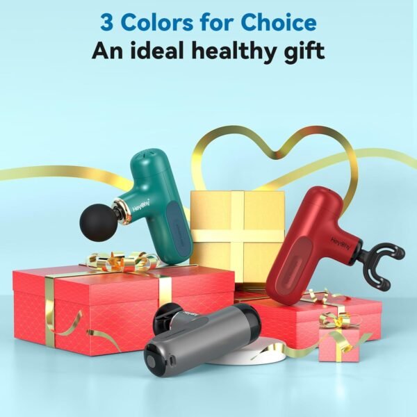 Mini Massage Gun with Heat, Deep Tissue Massage Gun, Portable Percussion Muscle Massager with 4 Massage Heads for Athletes - Image 9