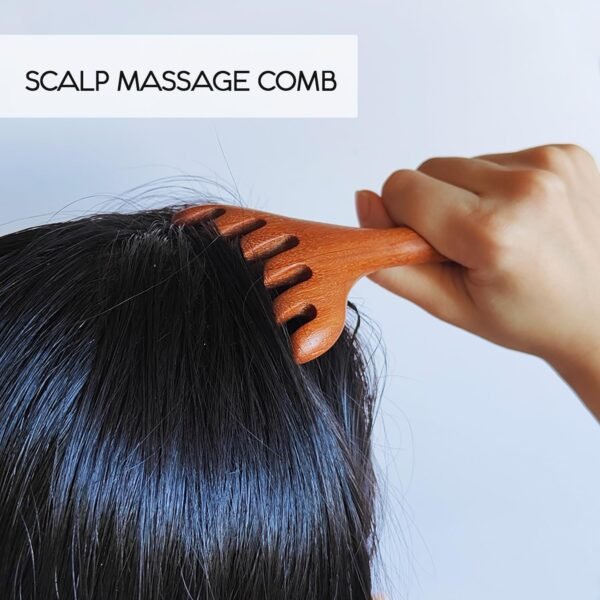 Wood Scalp Massager 2 Pcs, Head Massager Comb for Deep Relaxation & Stress Reduction, Head Scalp Massage Tool for Father's Day and Mother's Day Gifts - Image 5