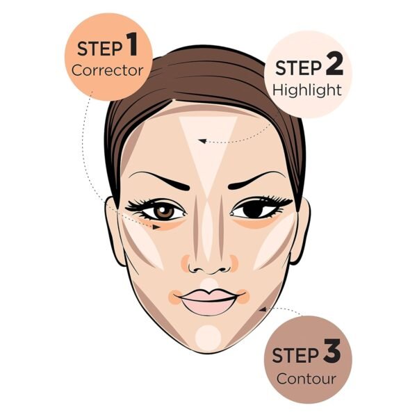Ruby Kisses 3D Face Creator Cream Foundation & Concealer, 12 Hours Long Lasting, Medium to Full Coverage, Non-Greasy, Ideal for Makeup & Contour Palette (Light) - Image 4