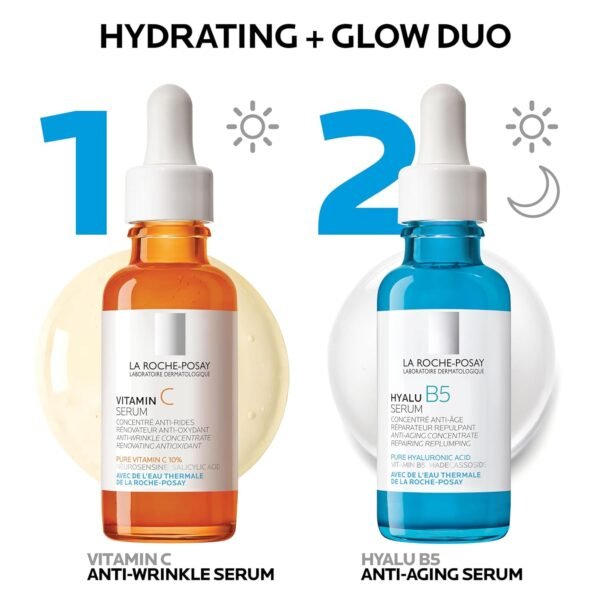 La Roche-Posay Hyalu B5 Pure Hyaluronic Acid Serum for Face, Vitamin B5 + Hyaluronic Acid + Madecassoside, Hydrating Serum Visibly Plumps Skin, Sensitive Skin Safe, Anti Aging, Oil-Free - Image 3