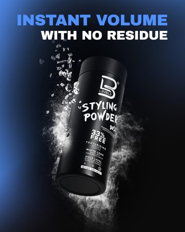 L3 Level 3 Styling Powder - Natural Look Mens Powder - Easy to Apply with No Oil or Greasy Residue - Image 4