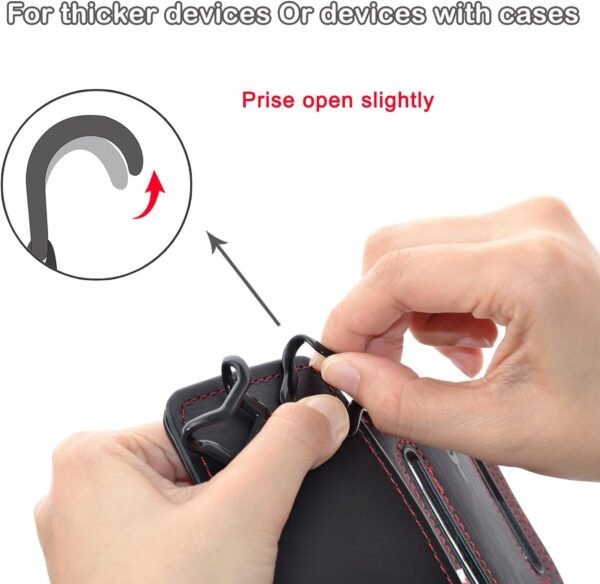TFY Sport Armband + Key Holder for 4 to 5.5 Inch Cell Phone - iPhone 15/14 / 13/12 / 11 / X/XR / 8/7 / SE - Samsung Galaxy S4/ S5 / S7 / Note 2 and More - (Black & Black Belt) - Image 8
