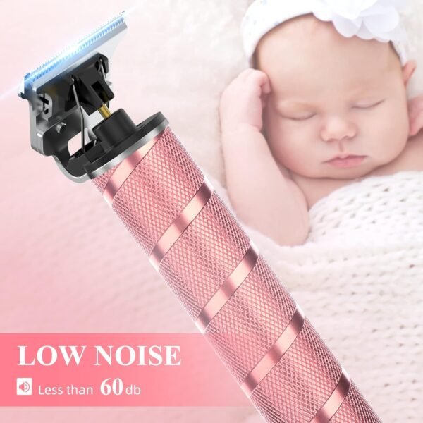 Ufree Hair Trimmer for Women, Bikini Trimmer Electric Razors Shaver for Women Grooming, Waterproof Hair Clippers Hair Cutting Kit, Gifts for Women (Rose Gold) - Image 7