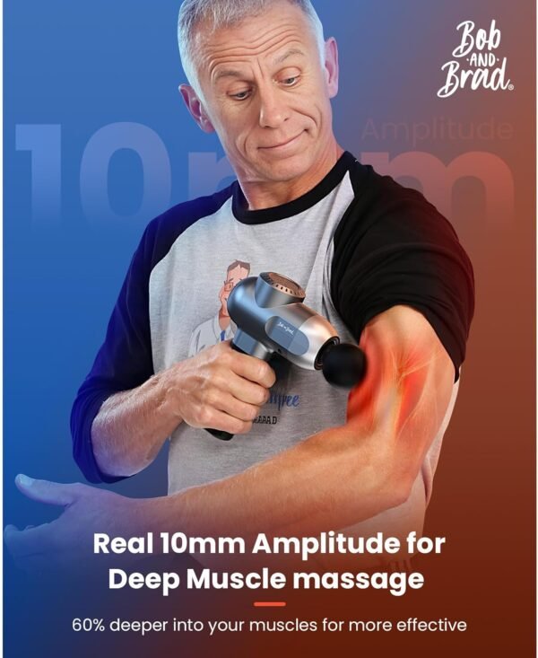 BOB AND BRAD C2 Pro Massage Gun with Heat and Cold Therapy, Mini Massager Gun Deep Tissue, Heated Professional Electric Back Massager for Athletes, Handheld Massager, FSA and HSA Eligible - Image 5