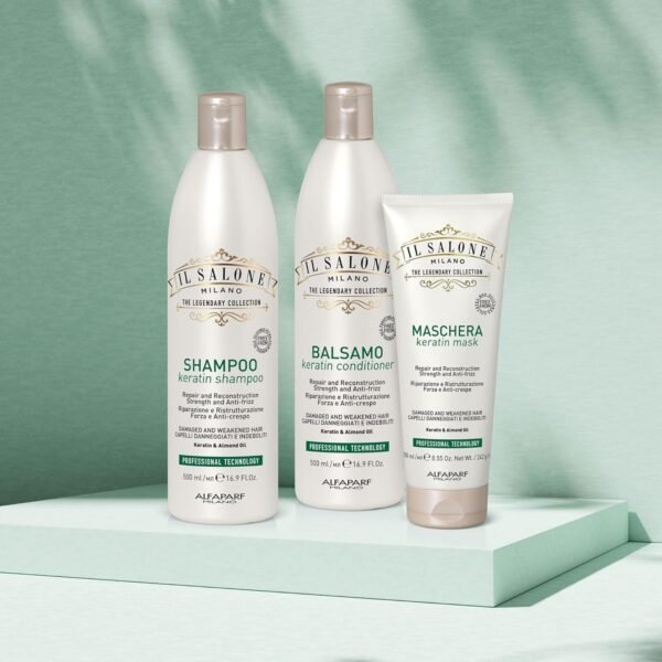 Il Salone Milano Professional Keratin Conditioner - Detangling Conditioner + Damaged Hair Treatment - Provides Frizz Control & Hair Reconstruction (16.9 oz / 500 ml) - Image 7