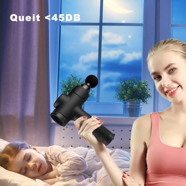 Massage Gun Deep Tissue, Muscle Percussion Back Neck Head Handheld Hammer Massager for Athletes, 30 Speed Level, LED Touch Screen, Long Battery Life with 10 Heads - Image 4