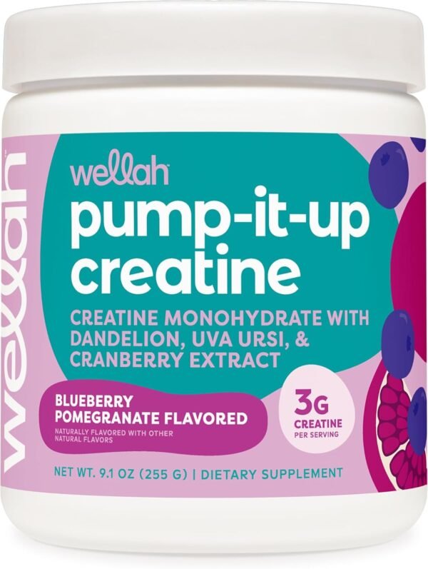 Pump-It-Up Creatine (50 Servings, Blueberry Pomegranate) - Creatine Monohydrate with Dandelion, Uva Ursi, & Cranberry Extract - Image 2