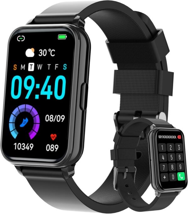 Fitness Tracker Smart Watch Make/Answer Calls for Women Men with Heart Rate Blood Oxygen Sleep Monitor Sports Modes Step Calorie Counter IP68 Waterproof for Android Phones and iPhone - Image 2
