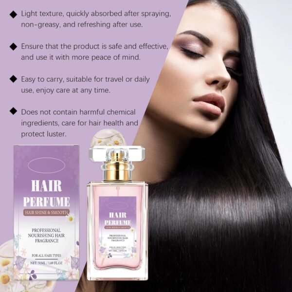 Hair Perfume, Pheromone Perfume for Women, Hair Essential Oils Perfume, Nourishing and Hydrating Hair Shine Spray, Attractive & Long-lasting Sweet Scent (1.69 Fl.oz) - Image 6