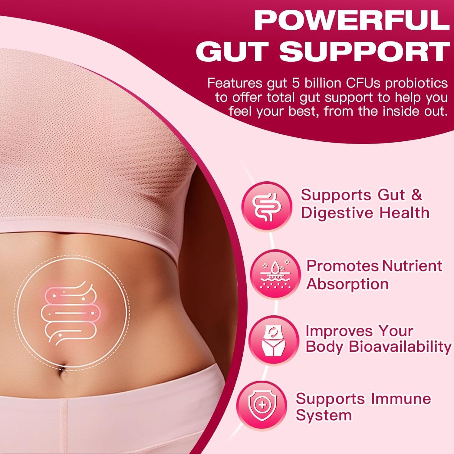 Multi Collagen Peptides Powder with Probiotics - Type I II III V X - Hydrolyzed Collagen Peptides with Multivitamins, Hyaluronic Acid & Biotin - Support Skin Hair Nail Joints & Gut, 35 Servings - Image 4