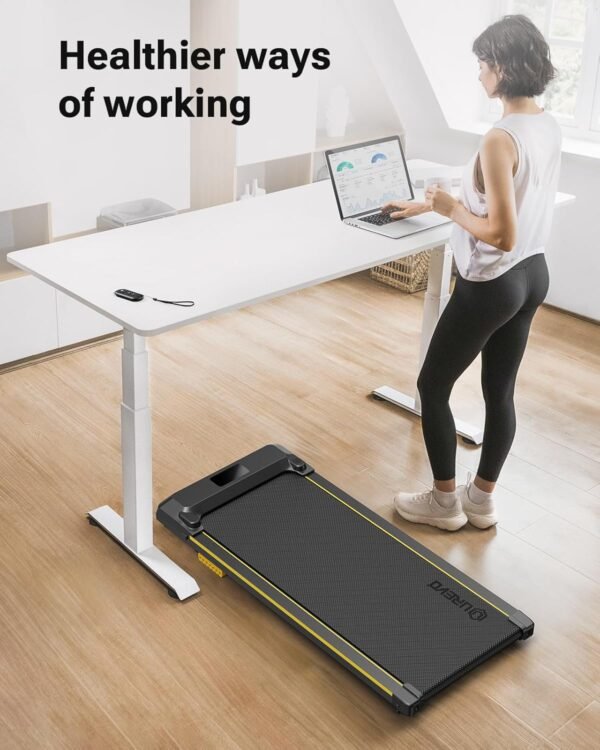 UREVO Under Desk Treadmill, Walking Pad 2 in 1 for Home/Office, Portable Walking Pad Treadmill with Remote Control, LED Display - Image 9