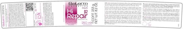 Salerm - Repairing Hair Mask - Hi Repair Mask 02-250 ml - Deep Hydration for Damaged Hair - Repairs and Rejuvenates - Shinier and Softer Hair - Immediate Effect - Image 9