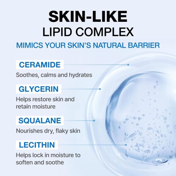 Physiogel Hydrating Facial Cream Moisturizer, Provides 72 hrs of Hydration for Normal to Dry Sensitive Skin, Fragrance Free, Strengthens Skin Barrier, Face Cream for Men & Women, Ceramide, Squalane - Image 4