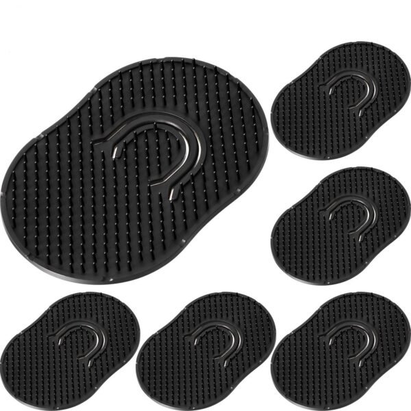 6 Packs Soft Portable Pocket Palm Combs, Shampoo Comb, Massager Hair Brush, Scalp Massager Brush(Black) - Image 2