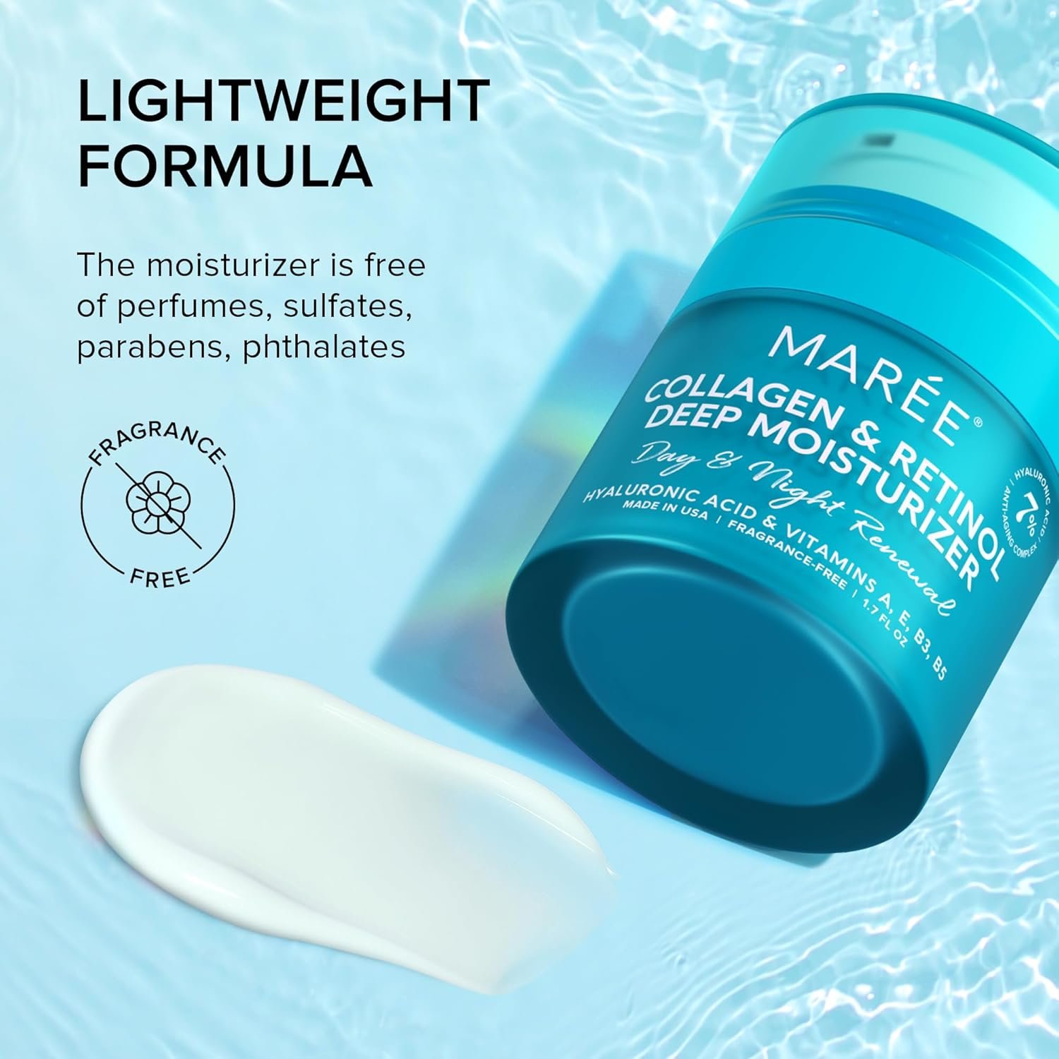 MAREE Face Moisturizer Collagen Cream for Face Gift Set 2 Pack - Hyaluronic Acid & Retinol - Anti Aging Wrinkle Creams - Crema Para La Cara - Image 8