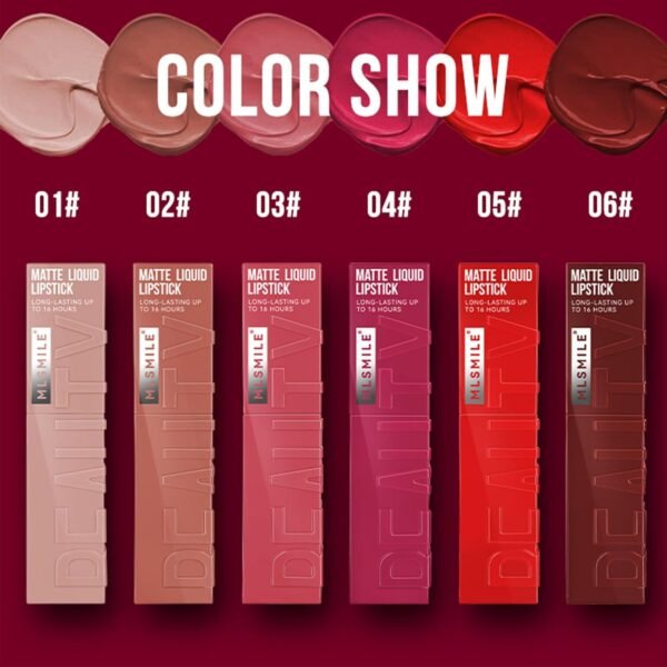 3 Colors Matte Liquid Lipstick,Velvet Matte Nude Lip Gloss, Matte Finish Smooth Smudge-proof, Highly Pigmented Long Lasting Moisturizing Lip Stain Makeup for Women (01#+02#+03#, A) - Image 3