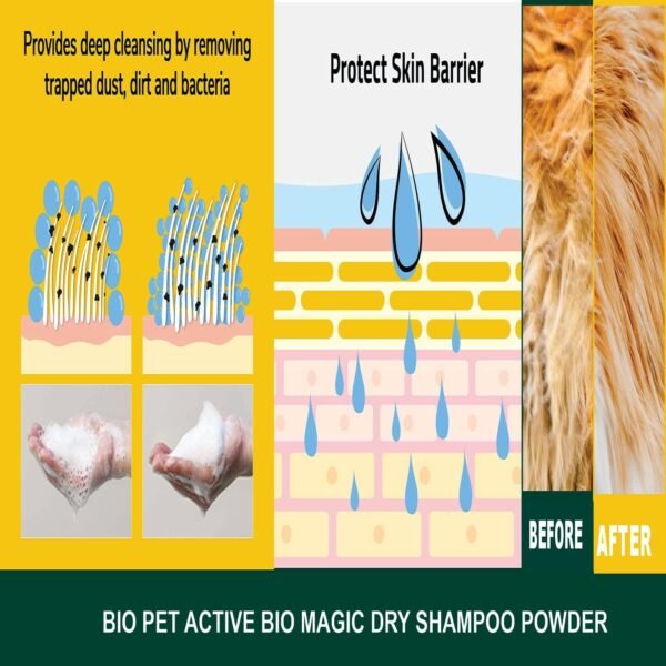 Bio Magic Dry Shampoo Powder with Lavender and Rosemary for Cats | Cleansing and Moisturizing Perfume and Talc Free Suitable for Sensitive Skin - 5.29 oz - Image 7