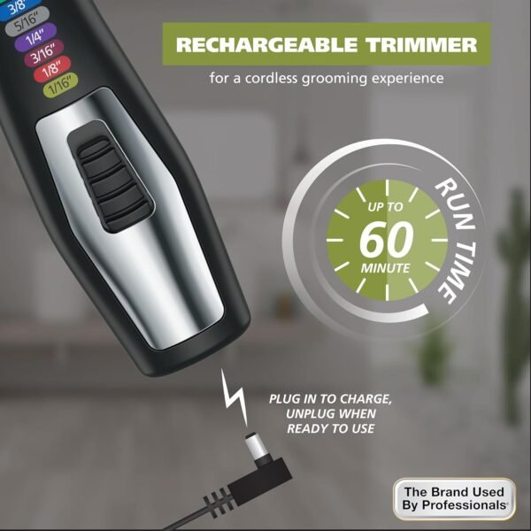 Wahl Color Pro All in One Rechargeable Cordless Color Coded Beard Trimmer with Detail Eyebrow Trimmer and Rotary Nose Hair Trimmer for Men- Model 3025945 - Image 9